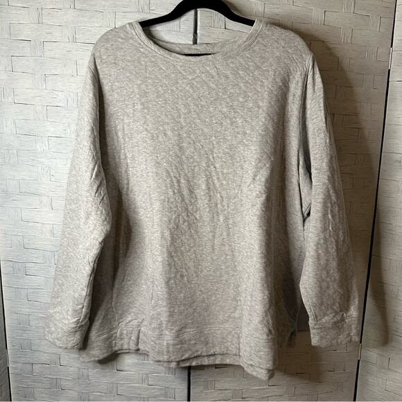 Lands' End Tops - Lands End soft quilted sweatshirt , gray like new condition plus size 1X
